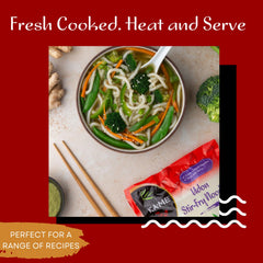 KA-ME udon served in soup bowl, warm comforting instant meal