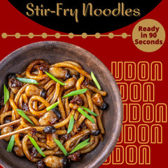 KA-ME noodles stir-fry in skillet with vegetables, fast meal benefit