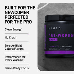 Kaged etiqueta con ingredientes y beneficios claros para deportistas
