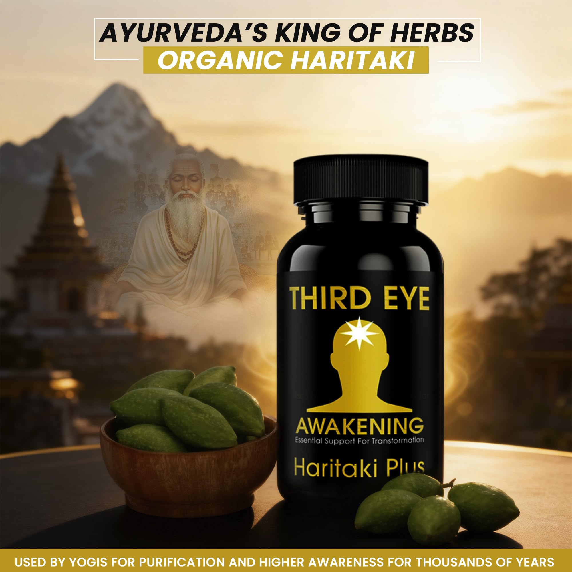 Kailash Herbals detalle de cápsula abierta con polvo, muestra textura pura