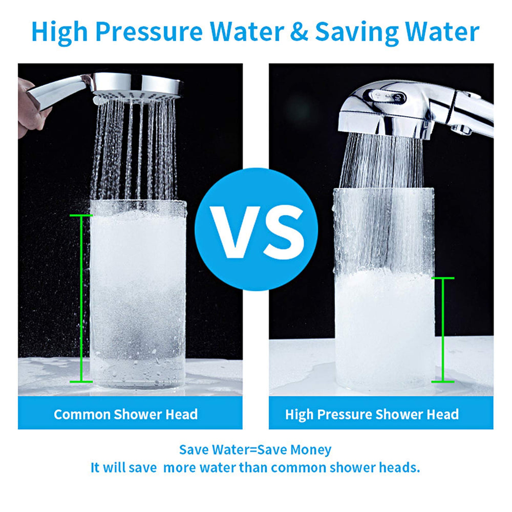 KAIYING handheld shower in use rinsing hair demonstrating strong spray benefit
