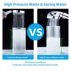 KAIYING handheld shower in use rinsing hair demonstrating strong spray benefit