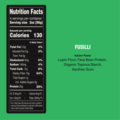 Kaizen fusilli servido en mac and cheese alto en proteína