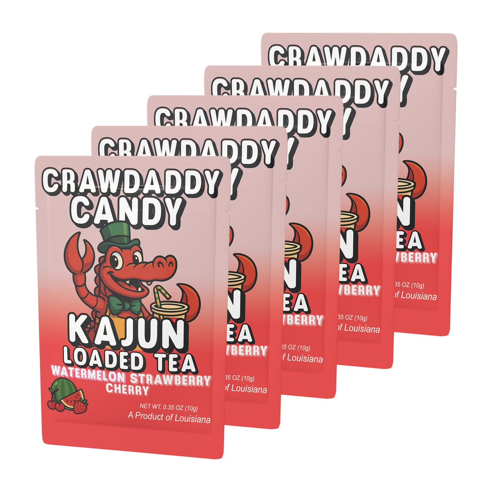 KaJun LOADED TEA sobre abierto en manos listos para disolver, práctico para llevar