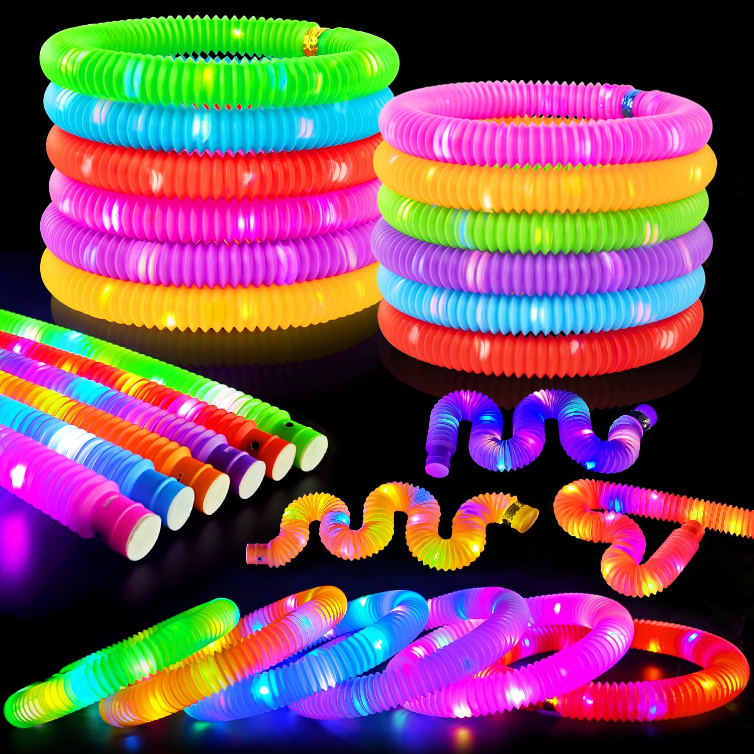 Kannove varitas luminosas frontal paquete colorido para fiestas