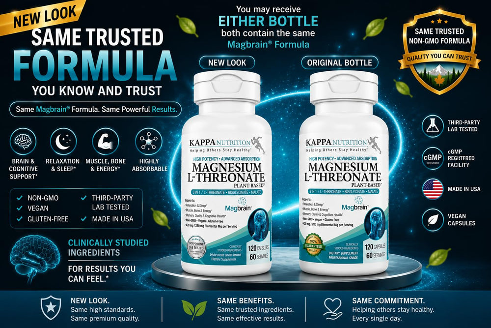 KAPPA NUTRITION cápsulas en mano para visualizar tamaño y conveniencia