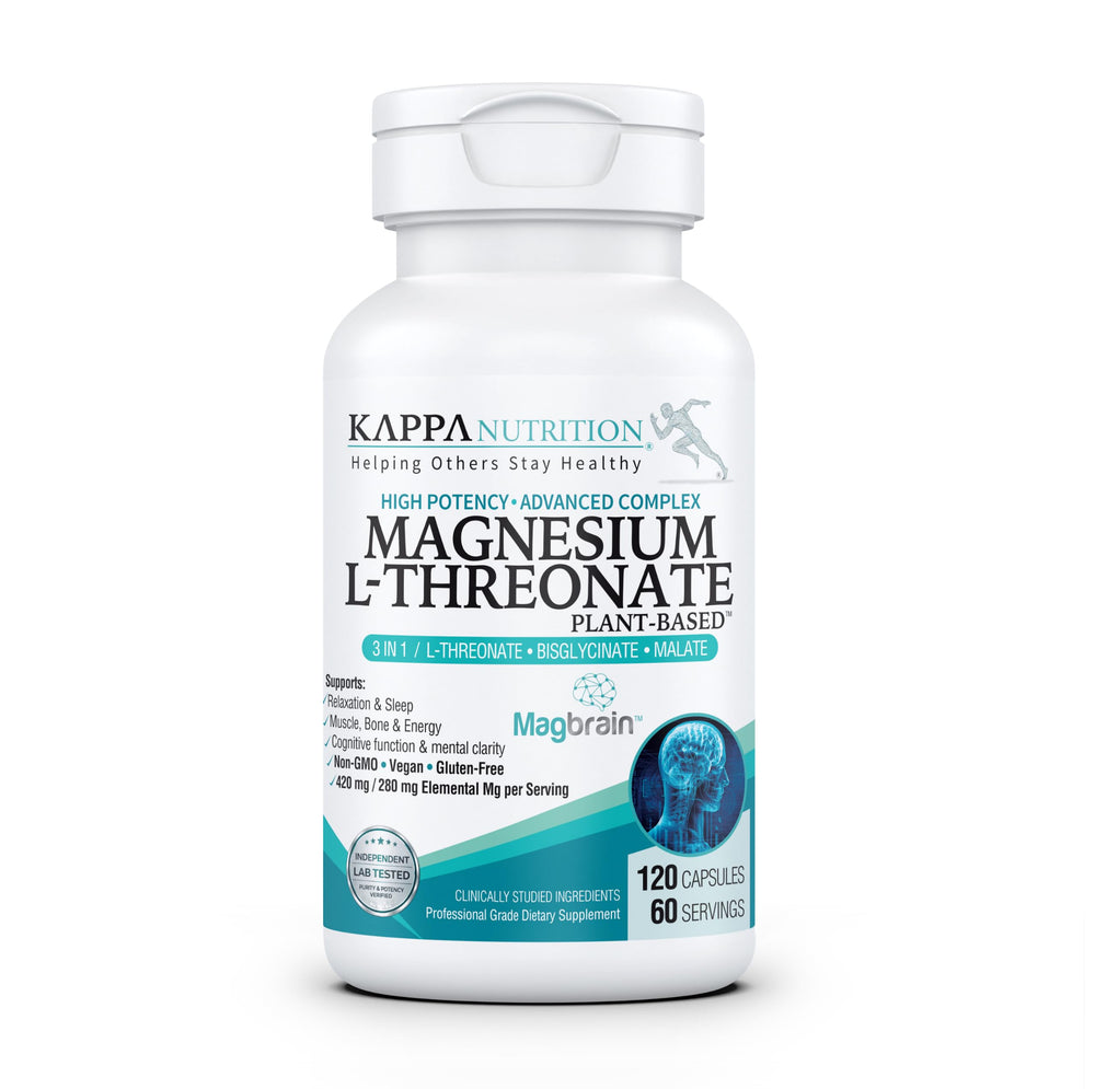 KAPPA NUTRITION frasco delantero mostrando etiqueta y beneficios