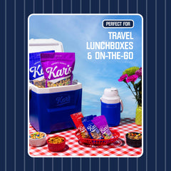 Kar’s pack in hand illustrating 1.5 oz single-serve scale and portability
