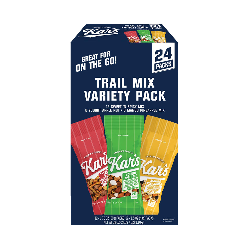 Kar's empaque frontal del paquete variedad pack muestra variedad y conveniencia