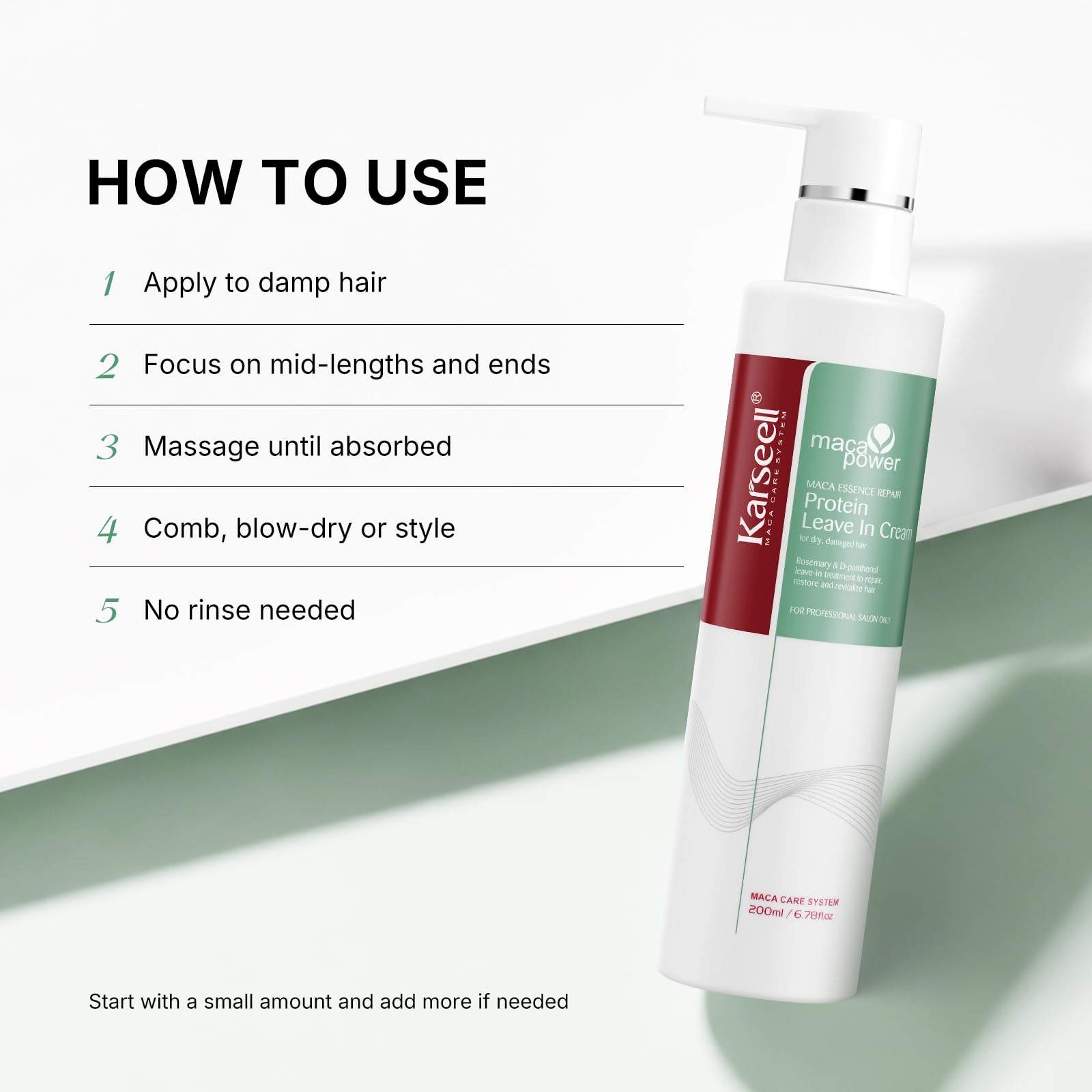 Karseell label ingredients detail highlights plant extracts and protein benefits
