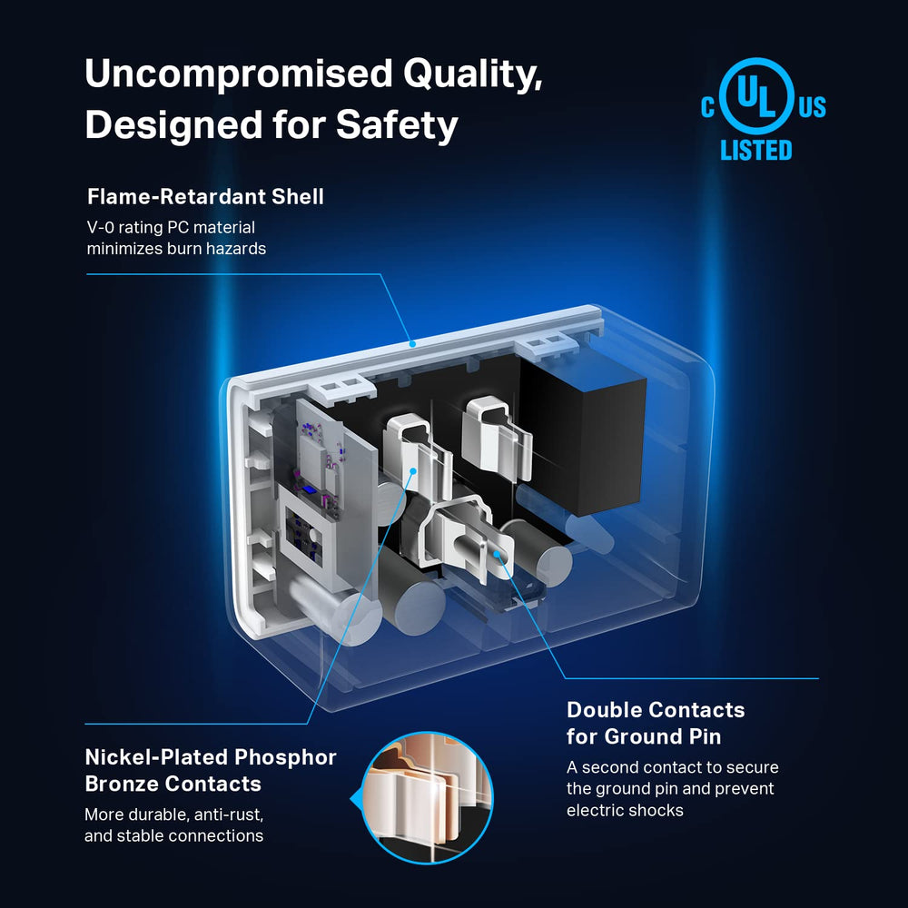 Kasa Smart closeup label showing UL certification and safety