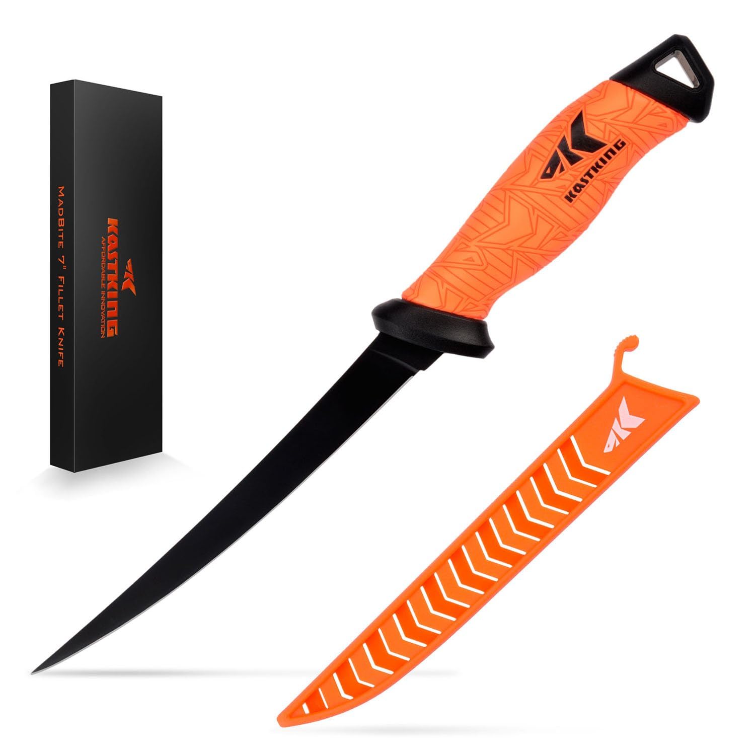 KastKing Speed Demon Pro front view showing full 7" blade and handle, precise control