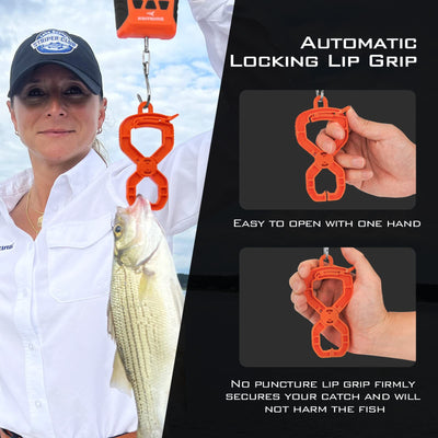 KastKing WideView stainless-steel hook and lip grip for safe, accurate weighing