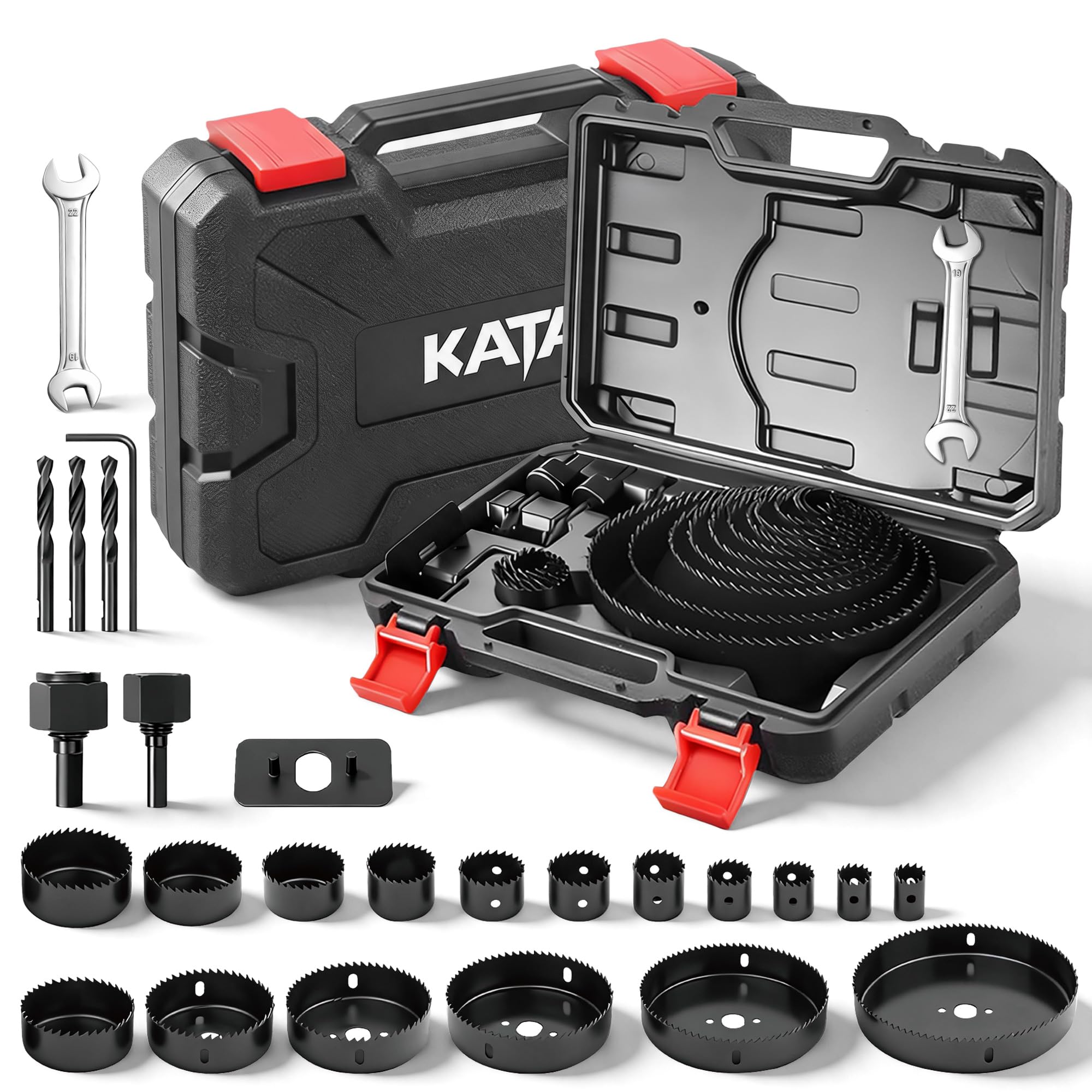 KATA estuche completo frontal organizado, facilita transporte y almacenamiento