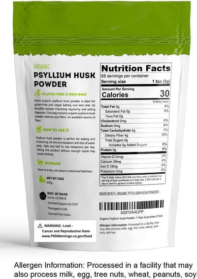 Kate Naturals etiqueta con certificación orgánica USDA, garantiza ingredientes limpios