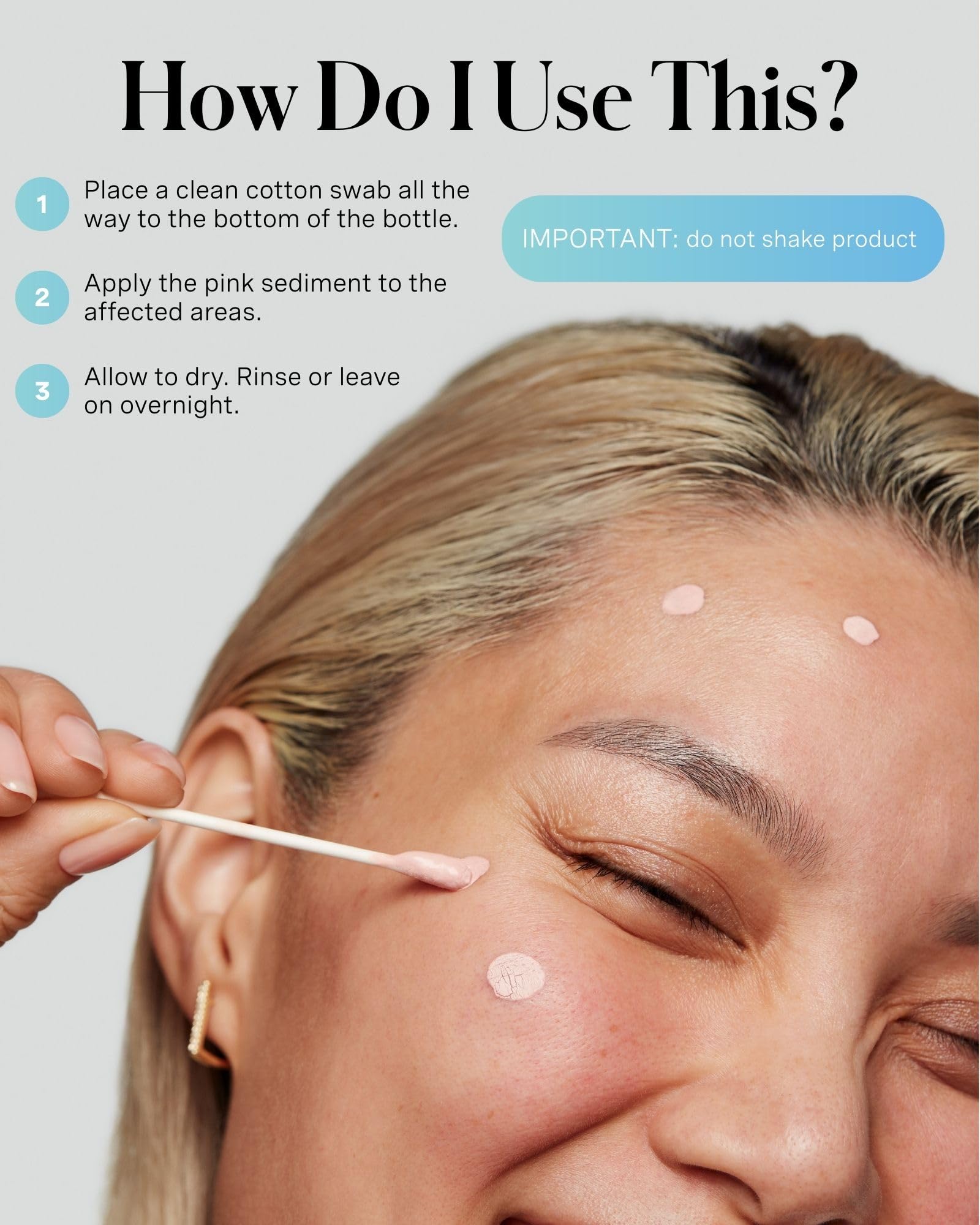 Kate Somerville being applied with cotton swab to target blemish for fast reduction