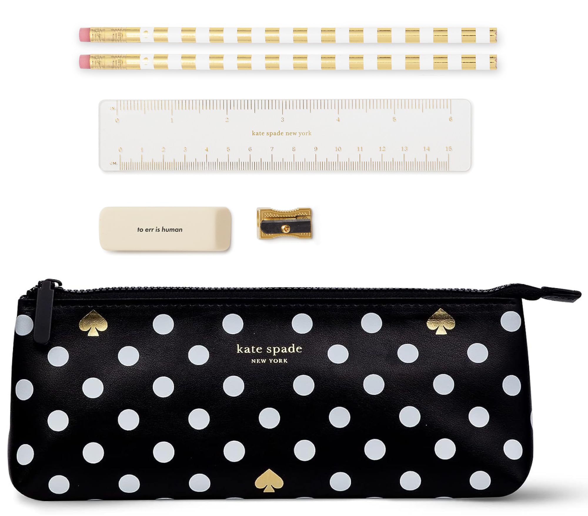 kate spade new york estuche frontal con lunares, elegante y práctico