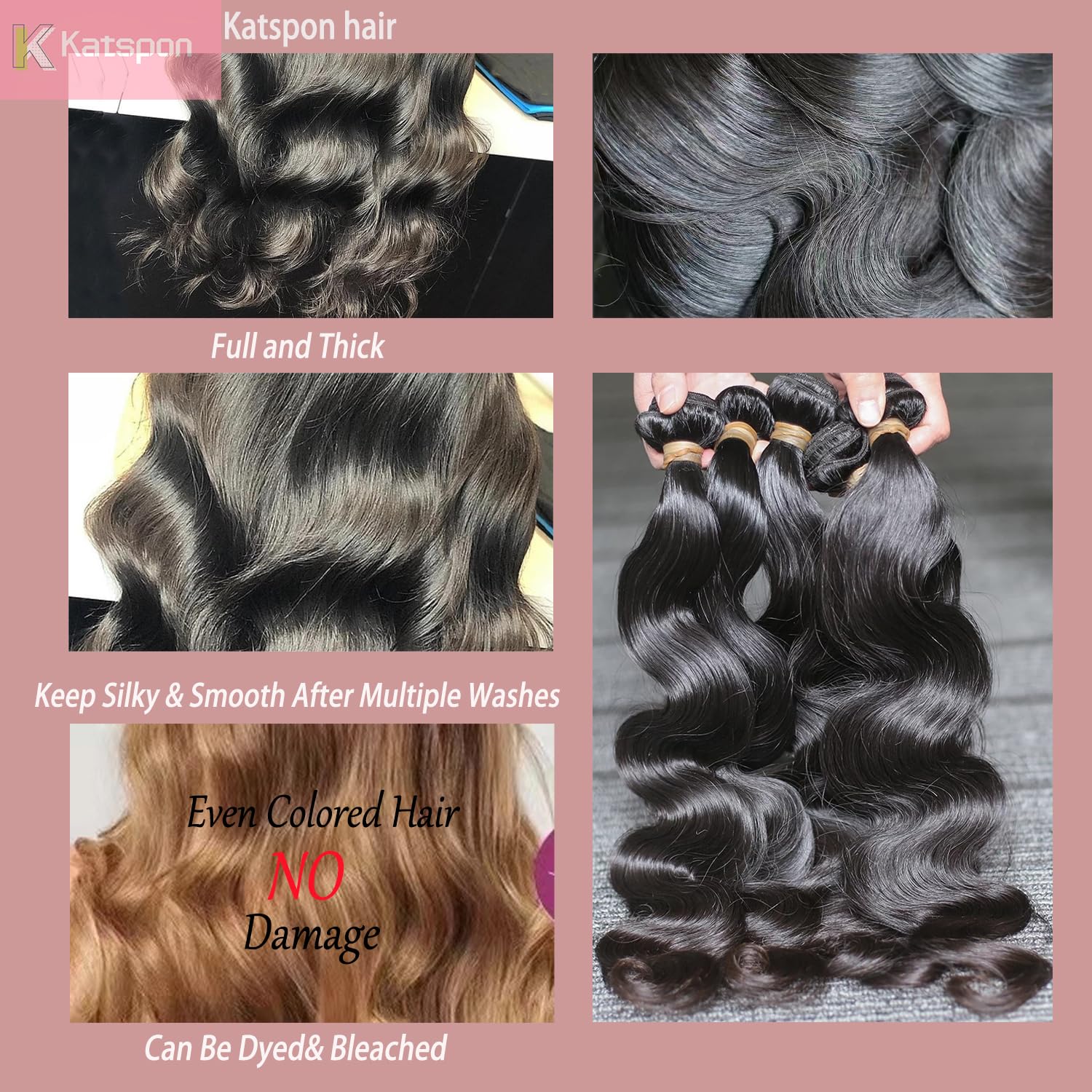 Katspon extensiones en uso en peinado de fiesta aportando volumen