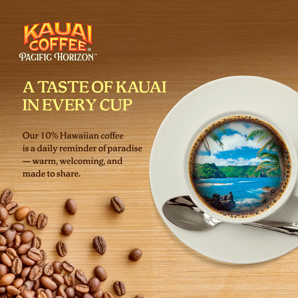 Kauai Coffee primer plano de la textura de la cápsula que facilita extracción uniforme