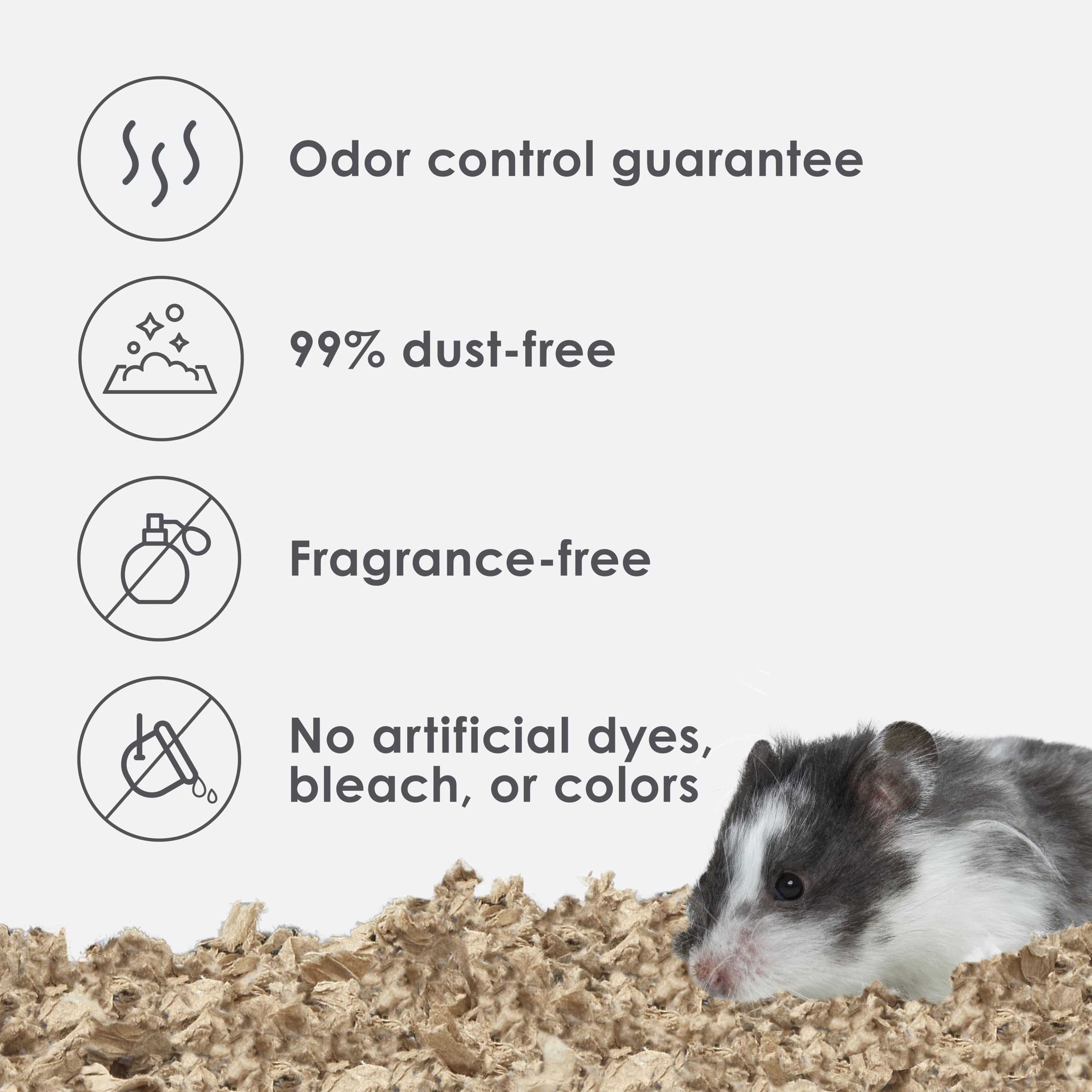 Kaytee demostración de absorción mostrando líquido retenido y control de humedad