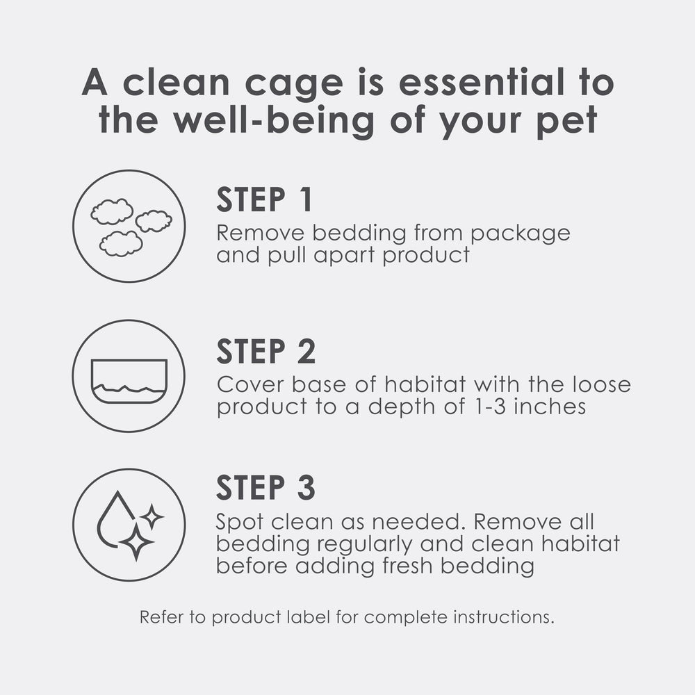 Kaytee bolsa junto a jaula para comparar escala y calcular necesidades