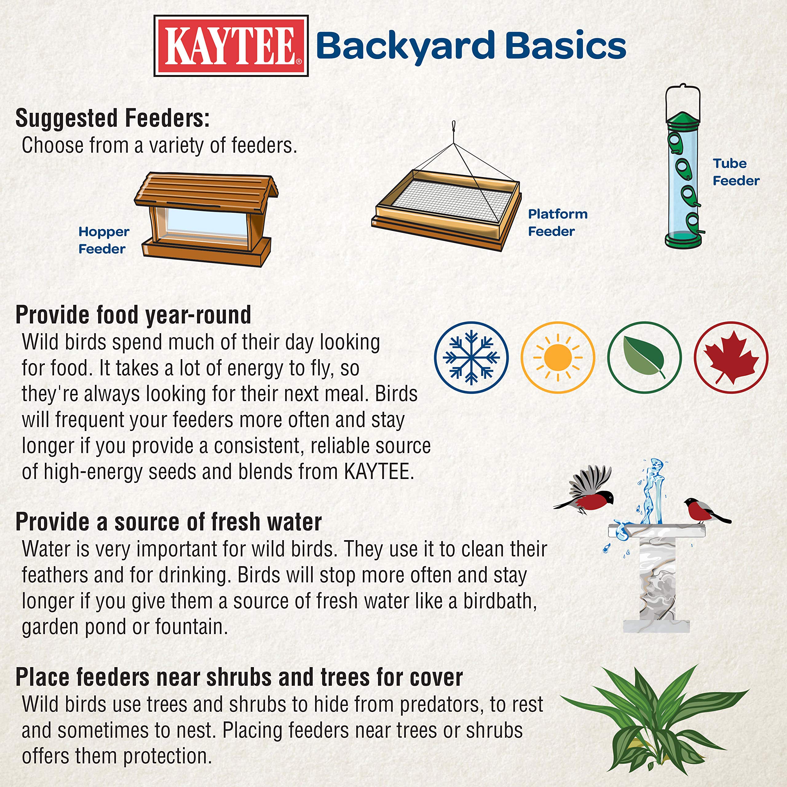 Kaytee jardín con comedero y observador, hábitat natural favorecido