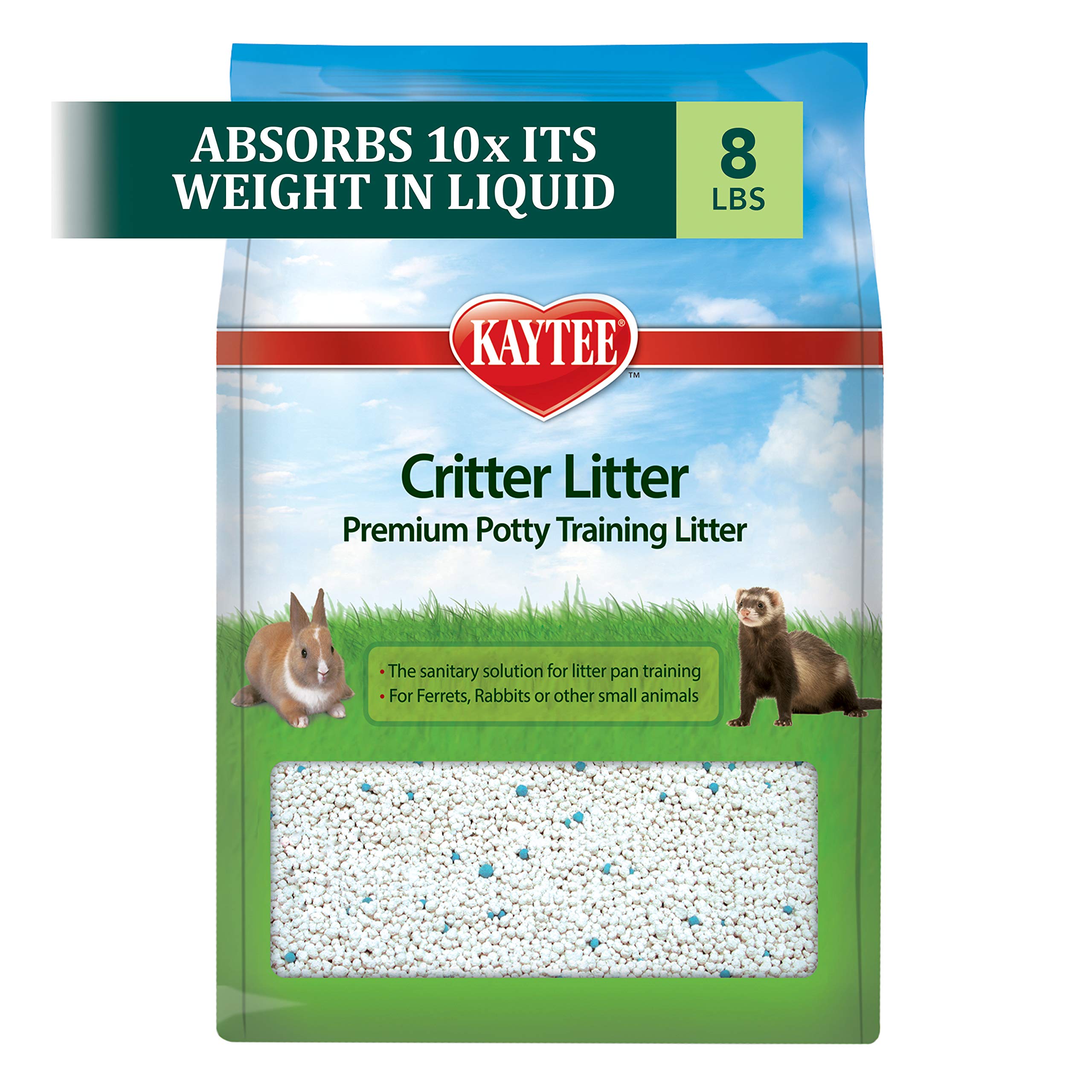 Kaytee primer plano de la textura absorbente con grumos compactos