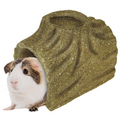 Kaytee hideout next to a ruler illustrating large size and fit for rabbits and guinea pigs