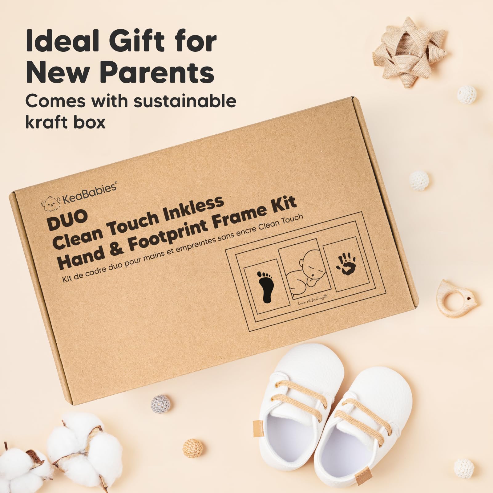 KeaBabies accesorios incluidos: almohadilla, papel y marco todo en uno
