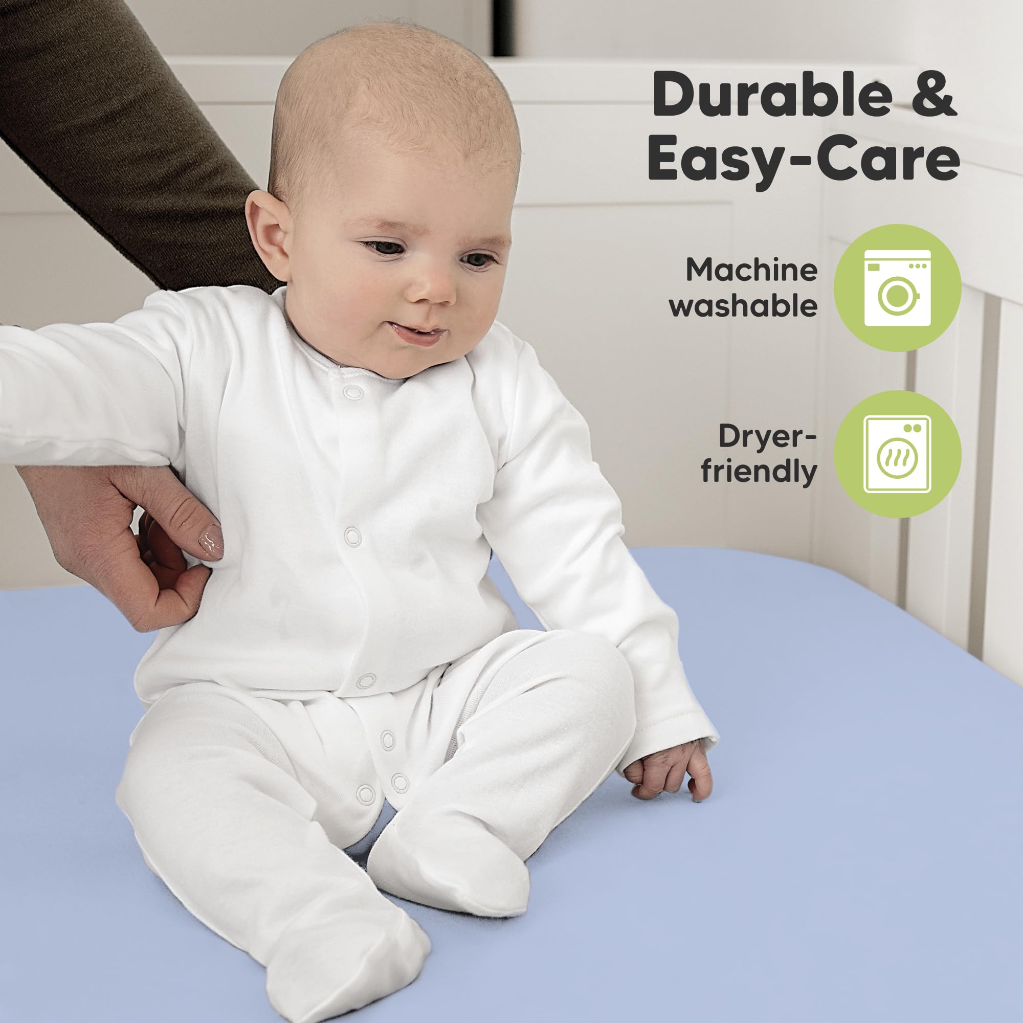KeaBabies etiqueta con composición y cuidados, información clara