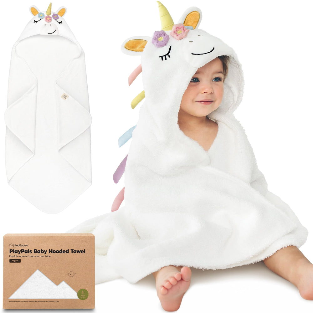 KeaBabies toalla Uria frontal mostrando diseño y tamaño práctico