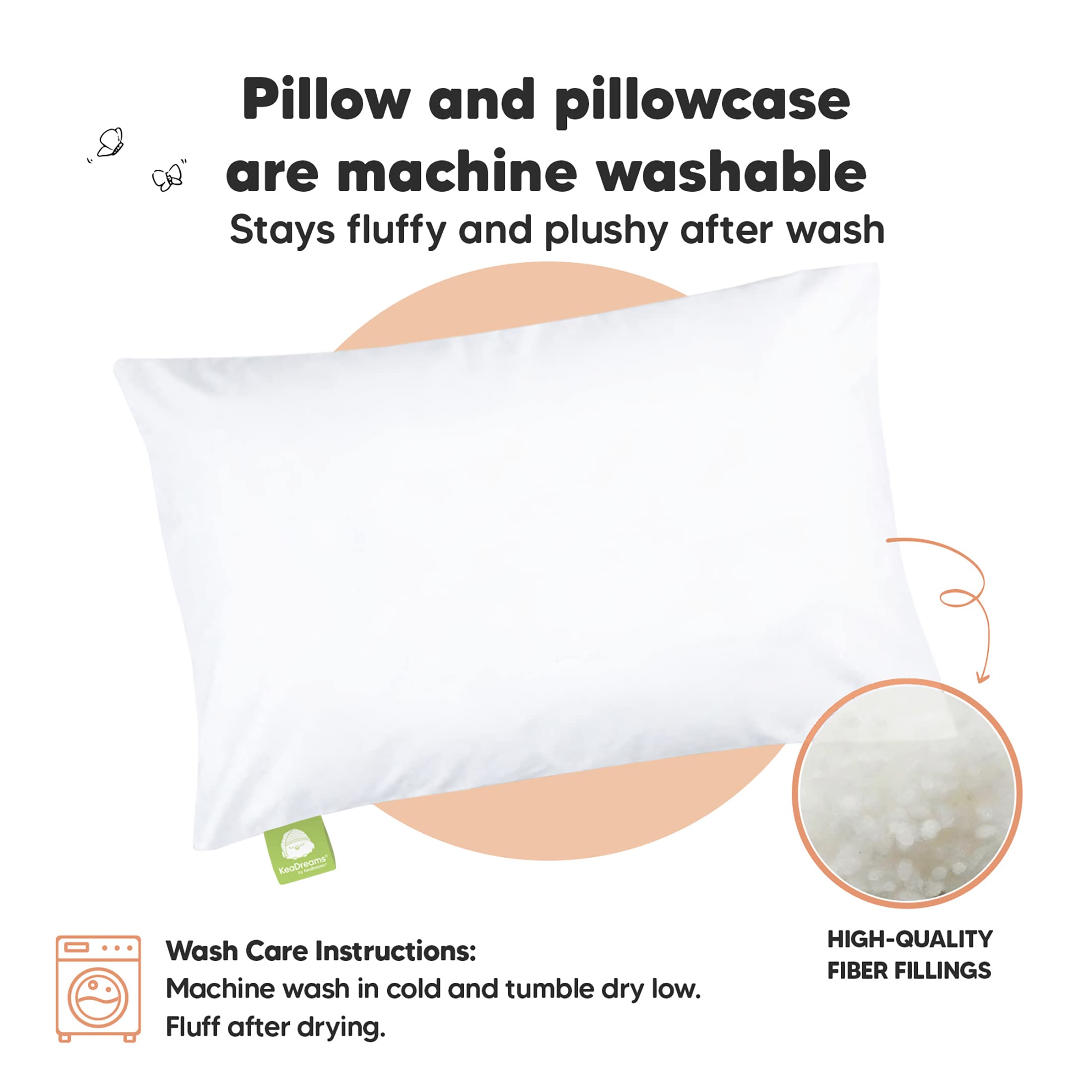 KeaBabies almohada en uso en cuna, ideal para siestas y viajes