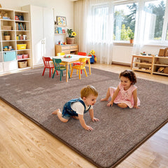 Keeko alfombra puesta en sala de estar creando zona acogedora