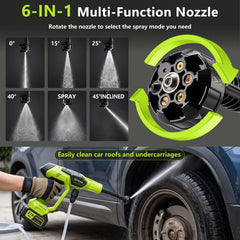 KEEPEAK close-up of 6-in-1 nozzle highlighting versatile spray modes