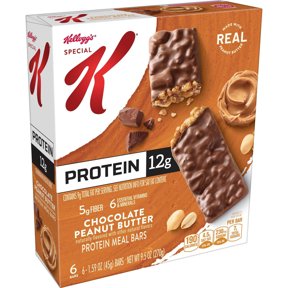 Kellogg's Special K barra junto a una regla para comparar tamaño y porción