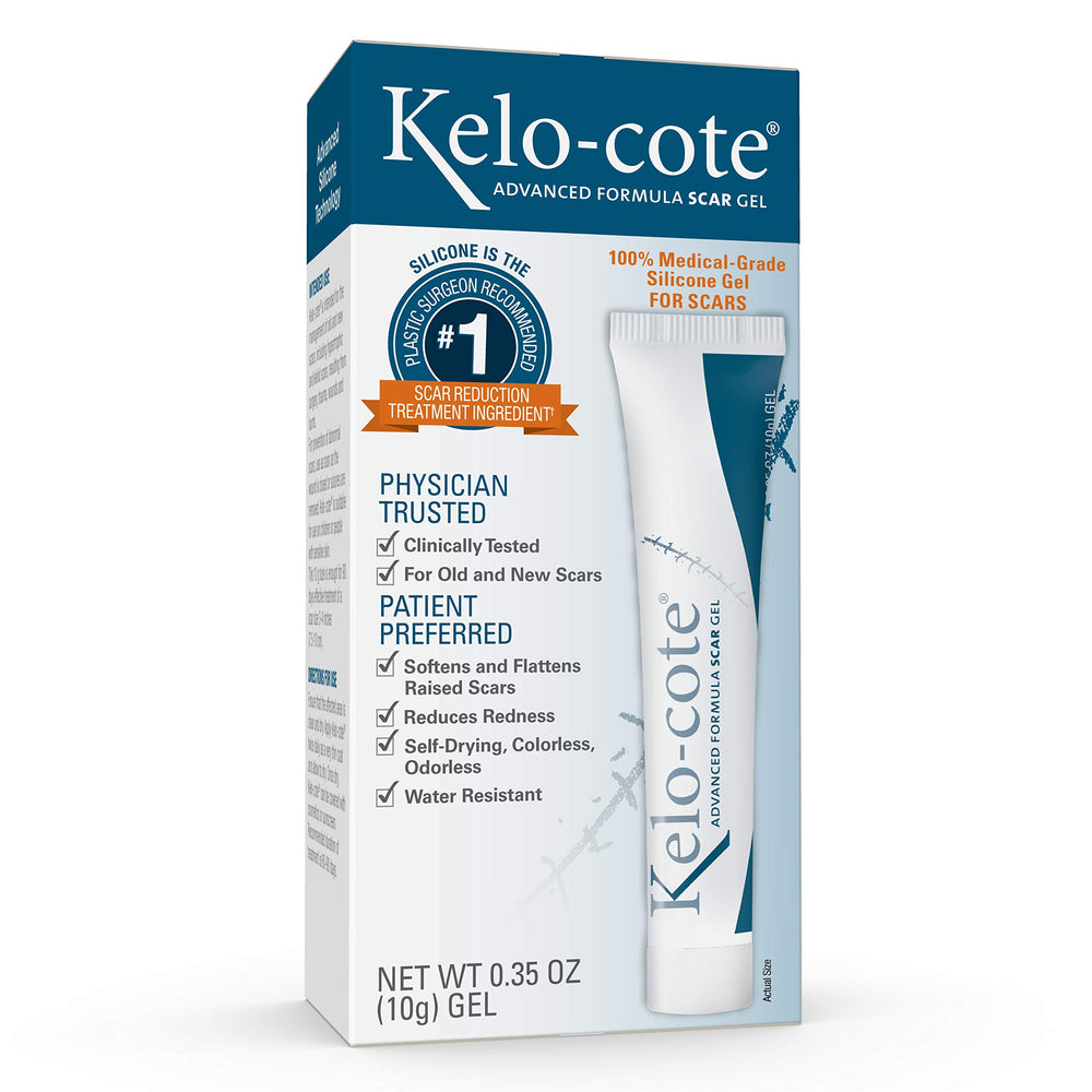KELO-COTE tube front view showing branding and 10g size for easy identification