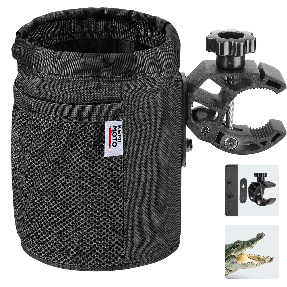 KEMIMOTO front view of cup holder showing full product and pockets benefits