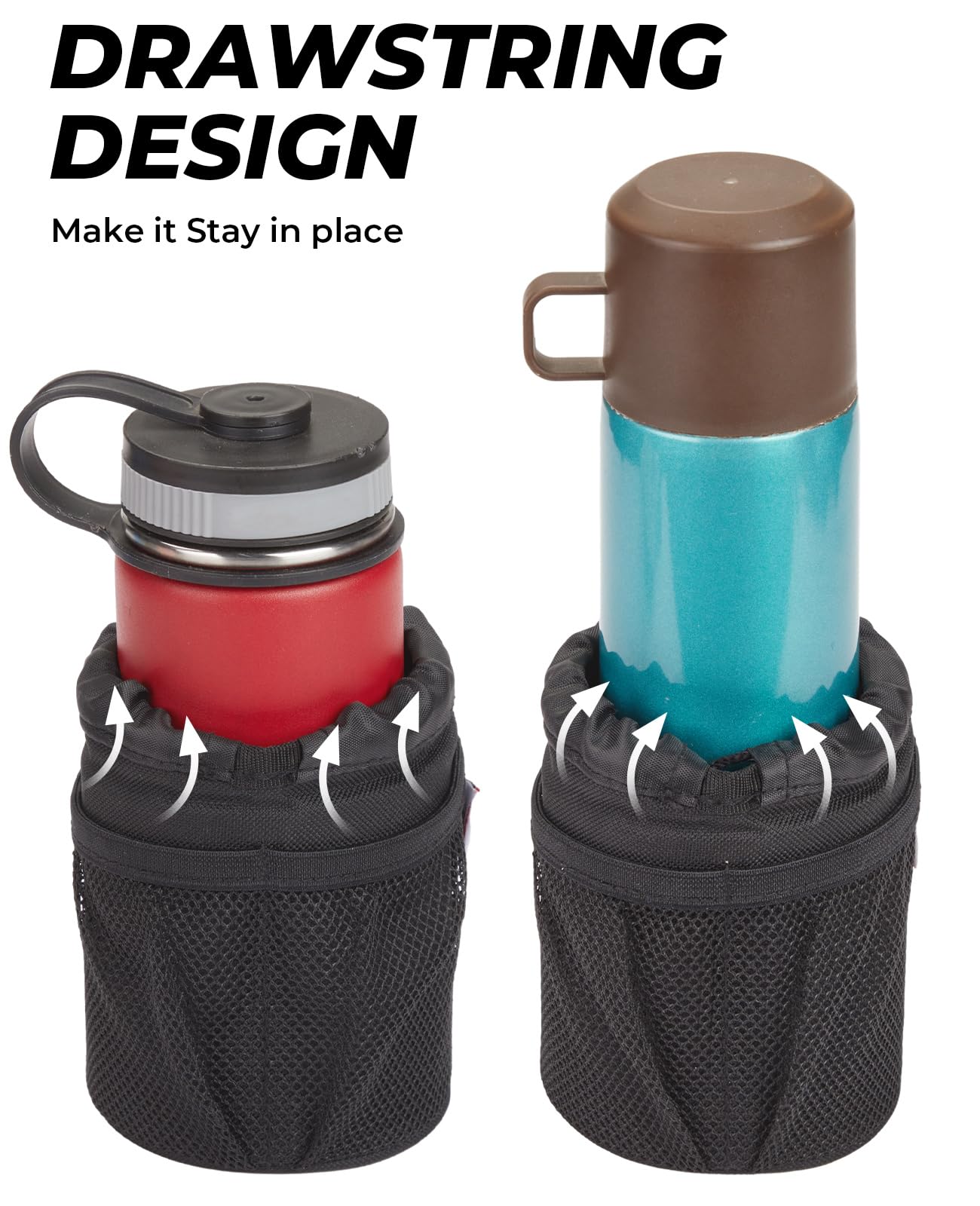 KEMIMOTO cup holder mounted on motorcycle handlebar for easy access benefit