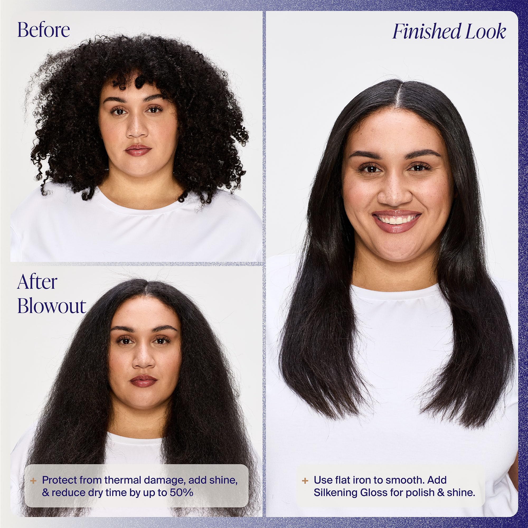 Kenra aplicación en mano rociando sobre cabello húmedo, beneficio: uso fácil