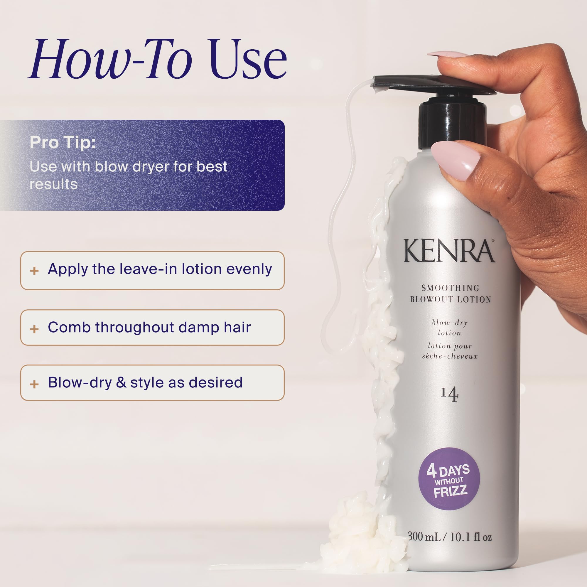 Kenra etiqueta con información e ingredientes que da confianza y transparencia