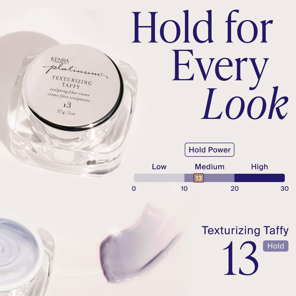 Kenra hands warming taffy before application, demonstrates even distribution benefit