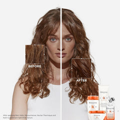 KÉRASTASE Bain Satin aplicándose en ducha para limpiar y nutrir el cabello