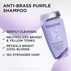 KÉRASTASE textura violeta del champú que muestra pigmentos para matizar