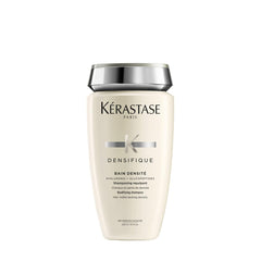 KÉRASTASE botella frontal del champú densifique, aspecto premium y beneficio voluminizador