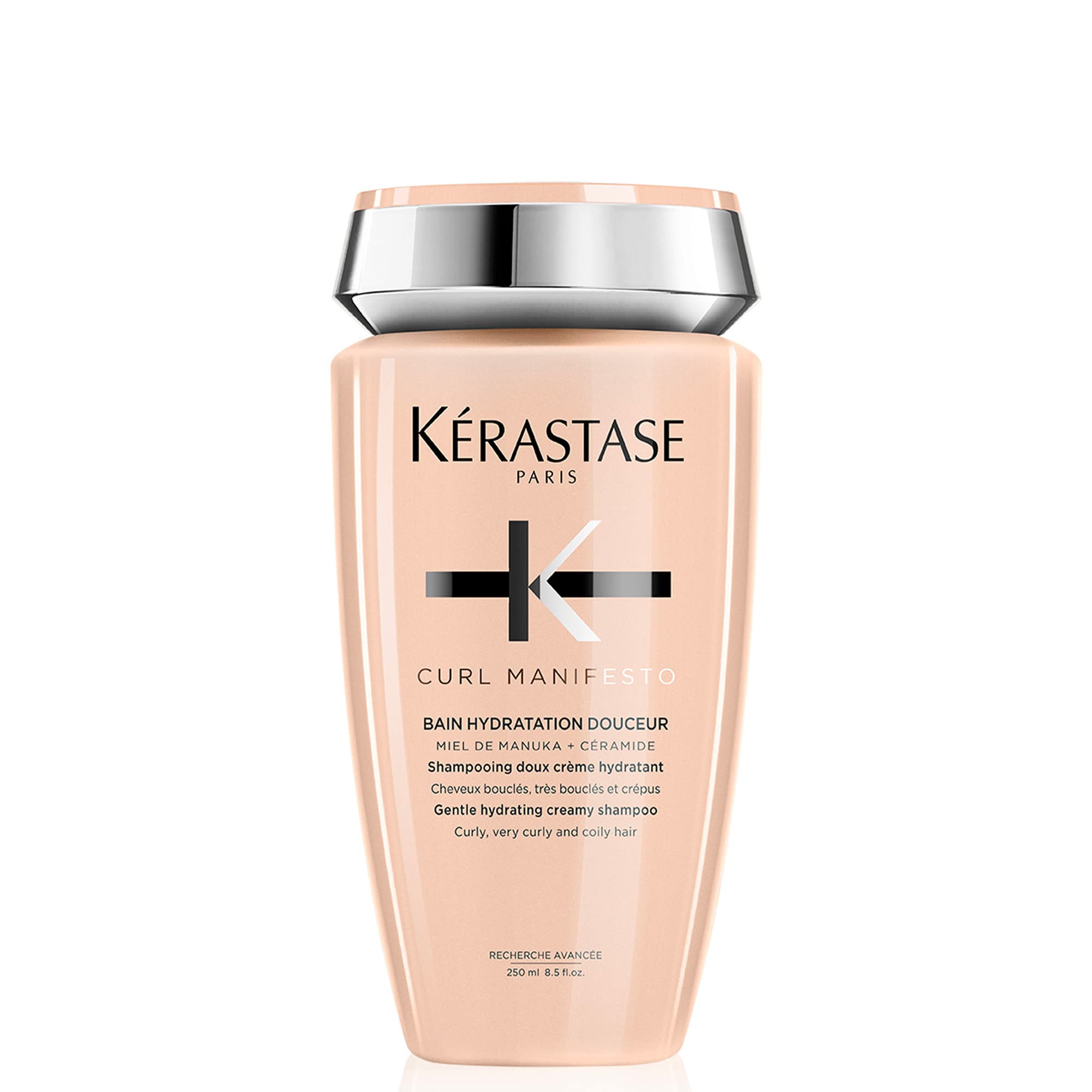 KÉRASTASE envase frontal Curl Manifesto mostrando diseño y tamaño beneficios estéticos