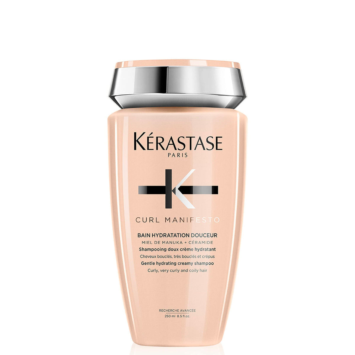 KÉRASTASE envase frontal Curl Manifesto mostrando diseño y tamaño beneficios estéticos