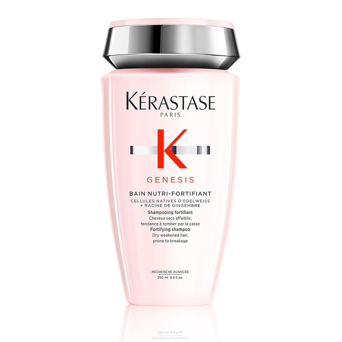 KÉRASTASE envase Genesis mostrando diseño y beneficio fortalecedor