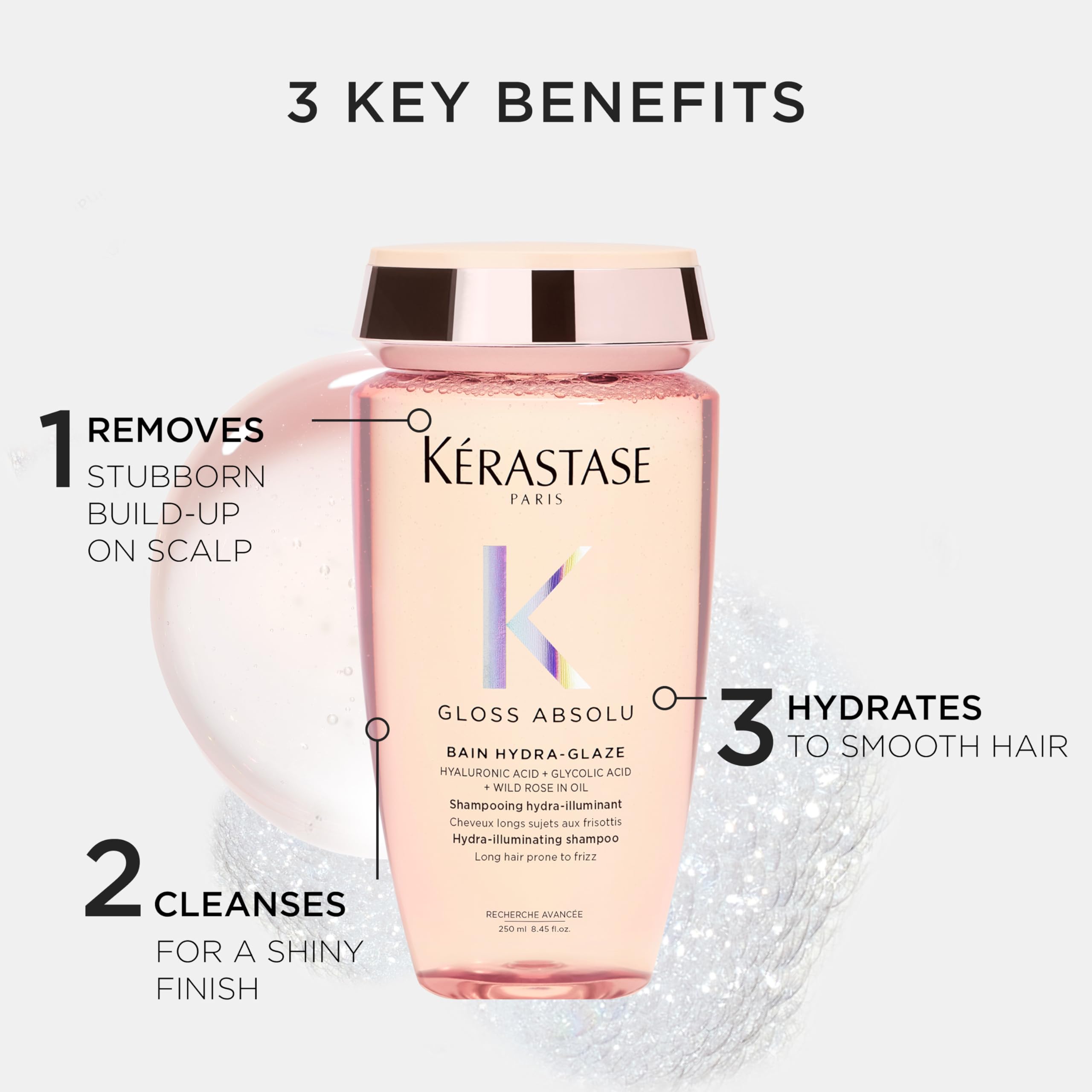 KÉRASTASE Gloss Absolu junto a una regla para comparar tamaño viaje