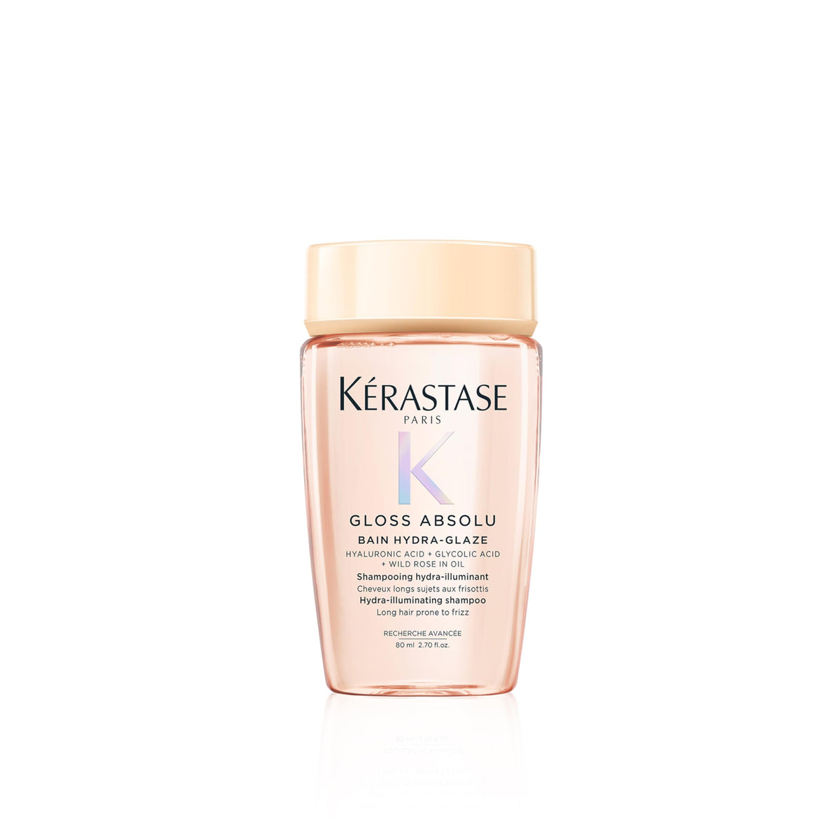 KÉRASTASE Gloss Absolu vista frontal con brillo y tamaño viaje
