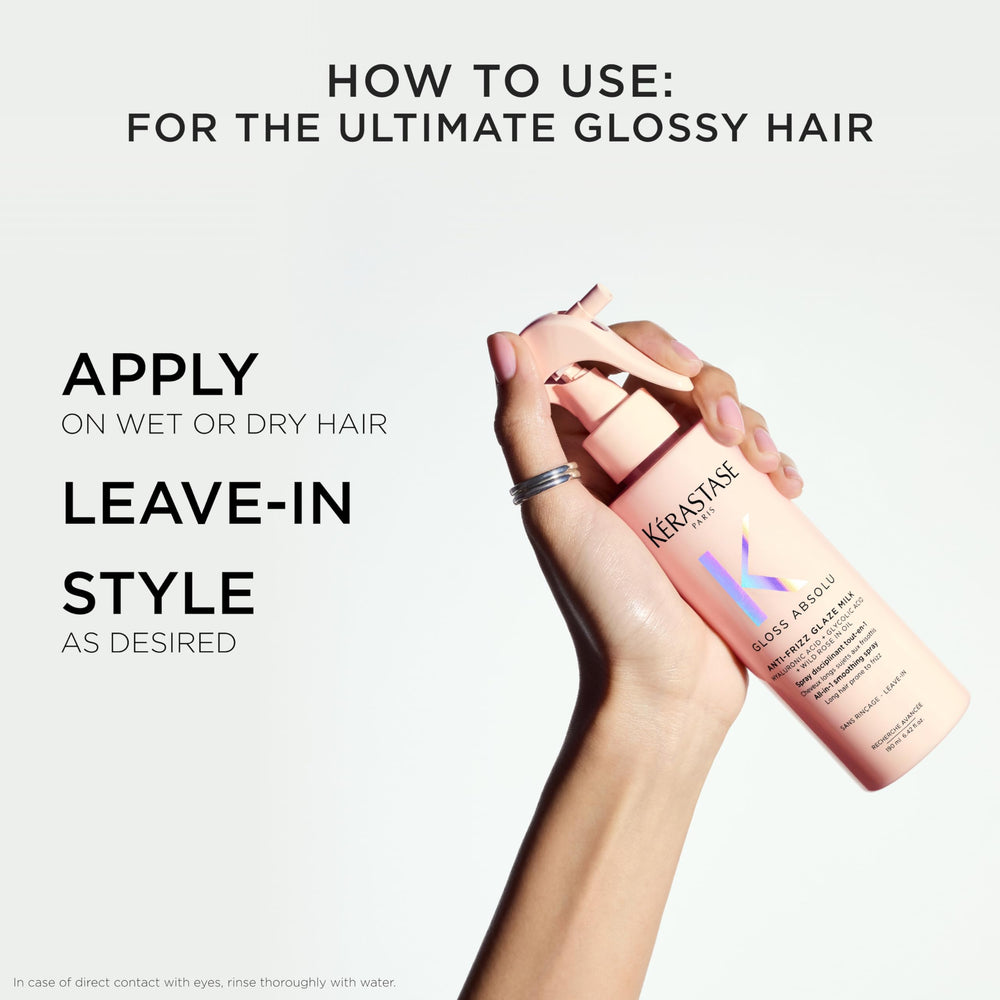 KÉRASTASE cabello con puntas suavizadas tras aplicación para manejo y brillo